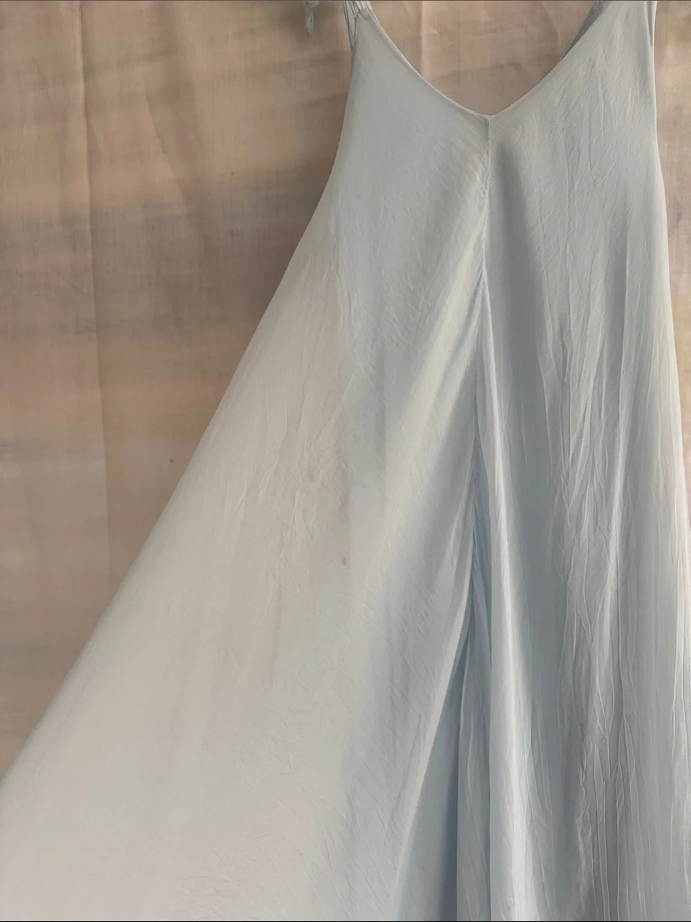 Light Blue V-Neck Wide-Leg Tie-Strap Jumpsuit